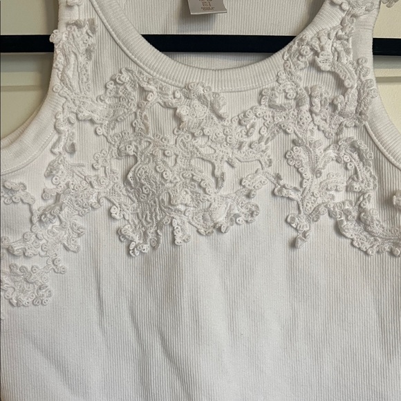 Caroline Constas White Embroidered Tank Top - Picture 2 of 3